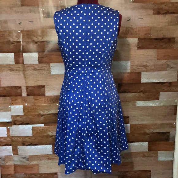 Liz Claiborne blue polka dot dress - Picture 6 of 12